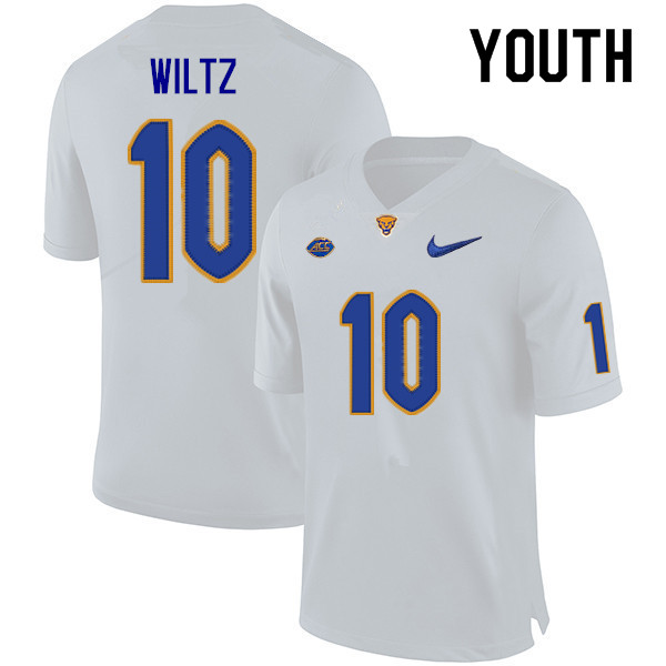 Youth #10 Tylar Wiltz Pitt Panthers College Football Jerseys Sale-White